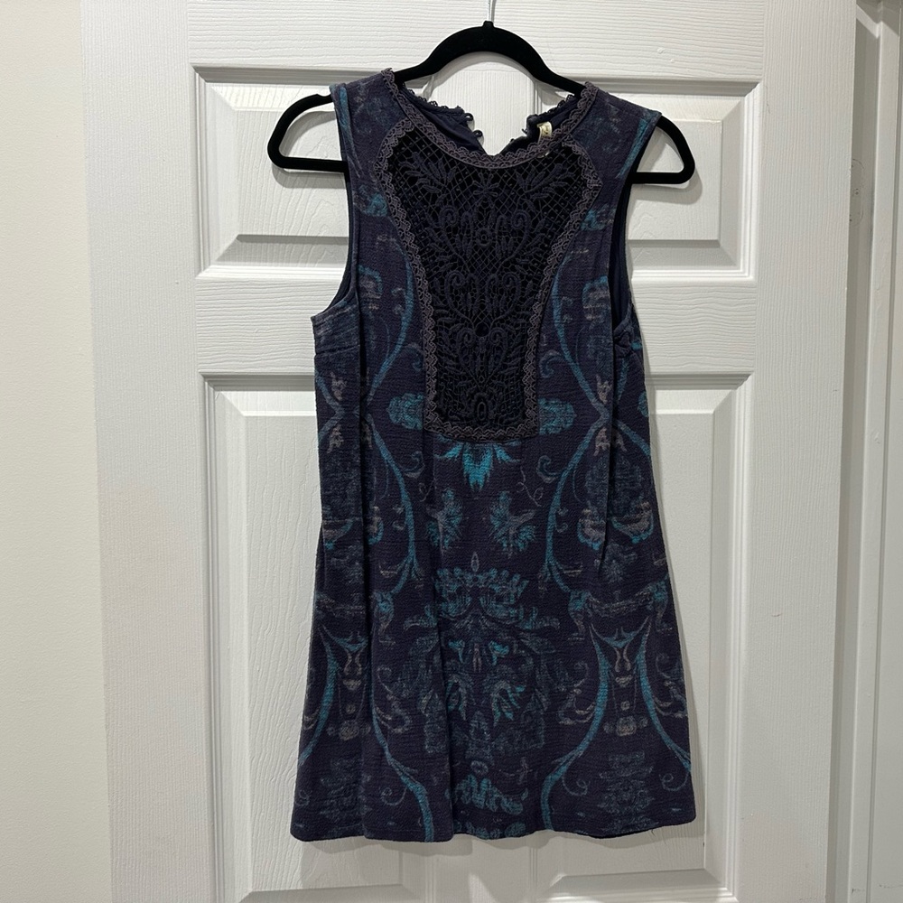 Free People Blue Mini Dress in size Small